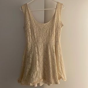 Cream lace dress